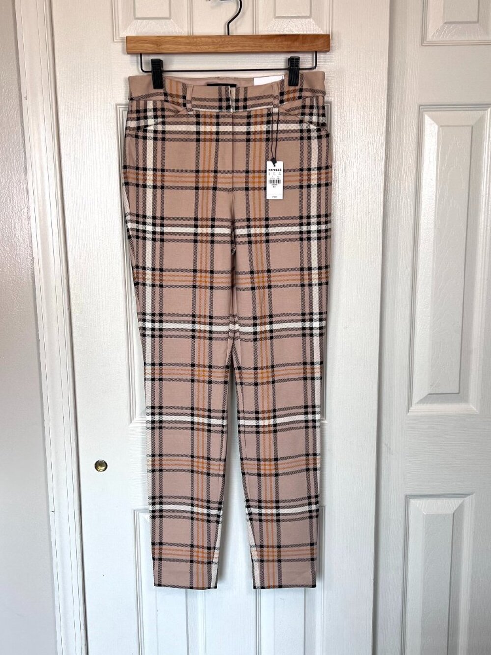 Express 70's Plaid Stretch Skinny Jeggings Size 4 NWT Halloween Costume Funky